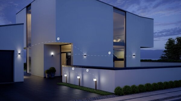 Steinel 055479 - LED Vonkajšia lampa so senzorom CUBO LED/9,5W/230V IP44