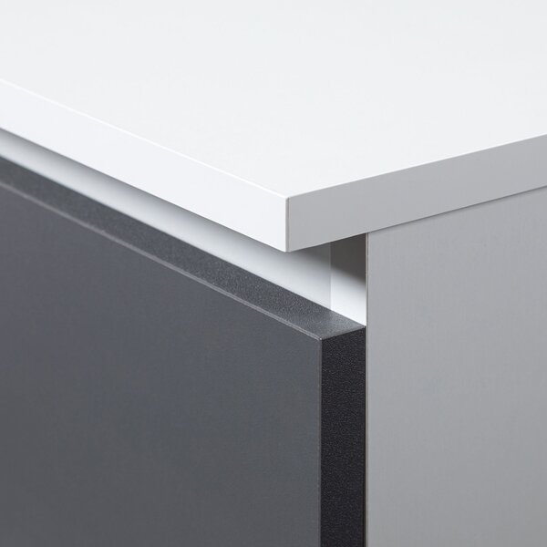 Ak furniture Skriňa na knihy/šatník R 80 cm CLP biela/grafit