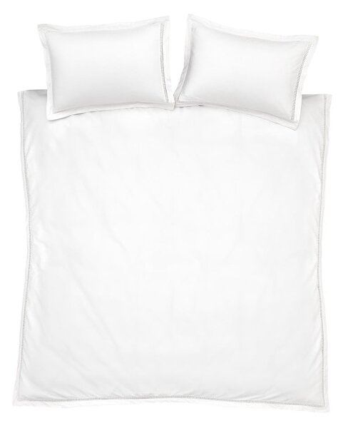 Biele bavlnené obliečky na dvojlôžko 200x200 cm Oxford Lace Trim – Bianca