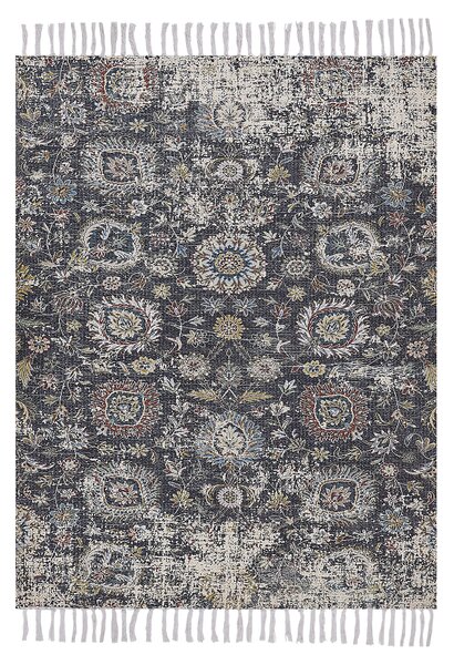 Koberec viacfarebný polyester a bavlna 140 x 200 cm orientálny so strapcami obývacia izba spálňa