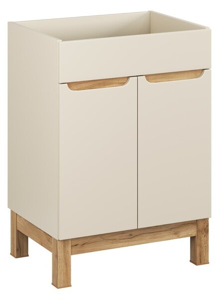 Comad Skrinka pod umývadlo Bali 2D 60 cm kašmír/dub wotan