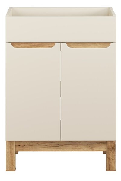 Comad Skrinka pod umývadlo Bali 2D 60 cm kašmír/dub wotan