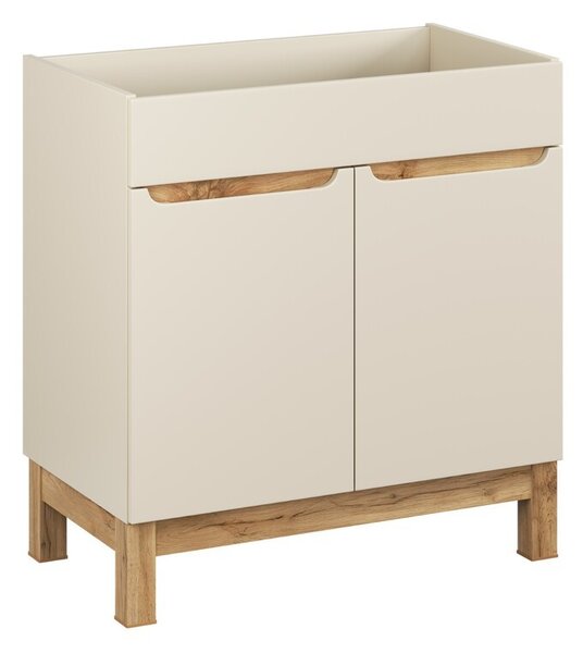 Comad Skrinka pod umývadlo Bali 2D 80 cm kašmír/dub wotan
