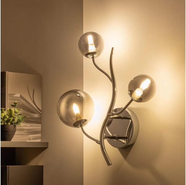 Brilagi - LED nástenné svietidlo MISTEL 3xG9/3W/230V čierny chróm/dymová