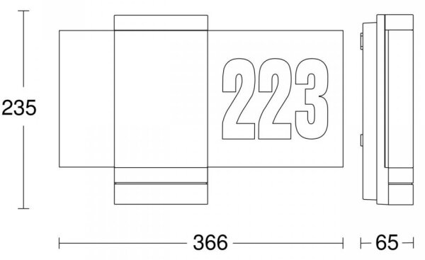 Steinel 067205 - LED Domové číslo so senzorom L270SC LED/7,8W/230V IP44