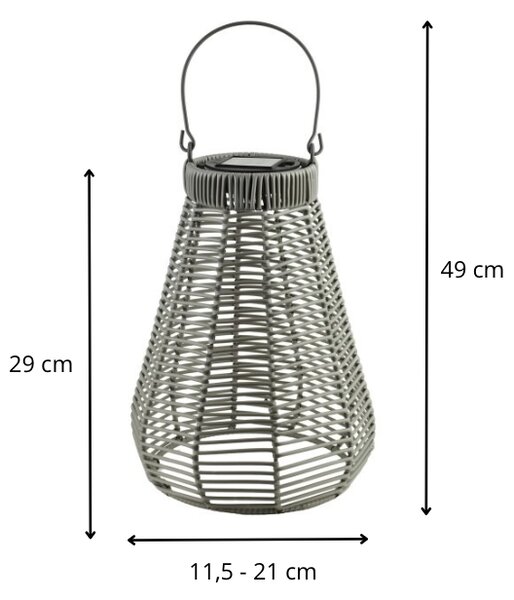 Mondex Solárna lucerna SOKKE 29/49 sivá