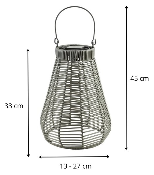 Mondex Solárny lampáš SOKKE 33/45 sivý