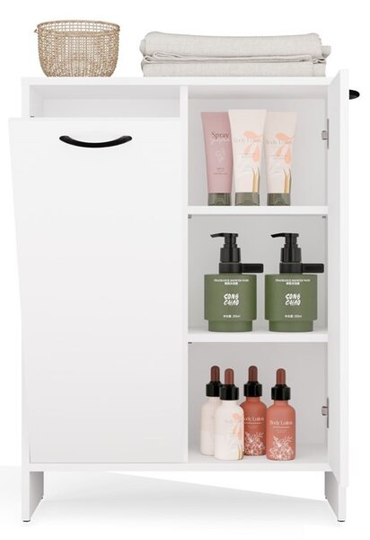 TP Living Spodná kúpeľňová skrinka s košom na bielizeň Nina 66 cm biela