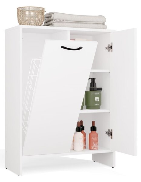 TP Living Spodná kúpeľňová skrinka s košom na bielizeň Nina 66 cm biela
