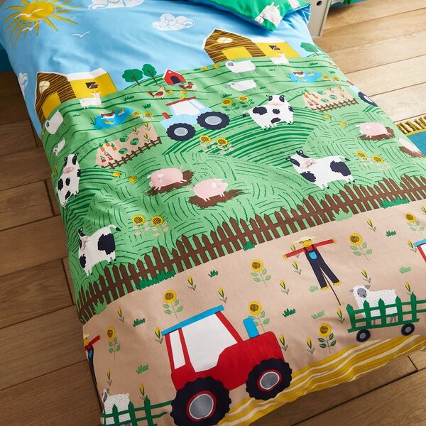 Detské obliečky do postieľky 120x150 cm Farmyard Animals – Catherine Lansfield