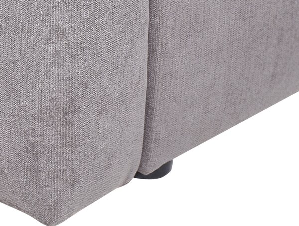 Kontinentálna posteľ béžovosivá 180 x 200 cm látkový čalúnený rám s pružinovým matracom spálňa