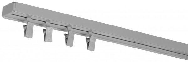 Dekodum PVC stropná lišta Jednoduchá šedá Dĺžka koľajnice (cm): 120, Typ prichytenia: Žabky
