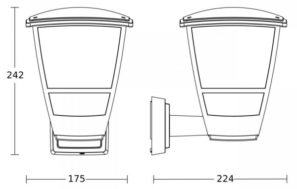 Steinel 084752 - Vonkajšie nástenné svietidlo L10 1xE27/15W/230V IP44