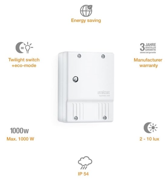STEINEL 550417 - Súmrakový spínač NightMatic 2000 biela IP54