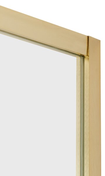 Sprchovací kút zlatý tvrdené sklo hliník 90 x 90 x 185 cm polkruhový tvar dvojité posuvné dvere moderný dizajn kúpeľňa