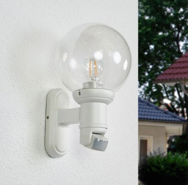 STEINEL 634315 - L 560 S Vonkajšia senzorová nástenná lampa biela IP44