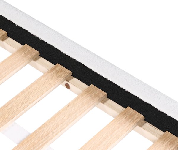 Posteľ krémová biela buklé čalúnenie 90 x 200 cm rám postele so zajačími uškami moderný štýl detská izba