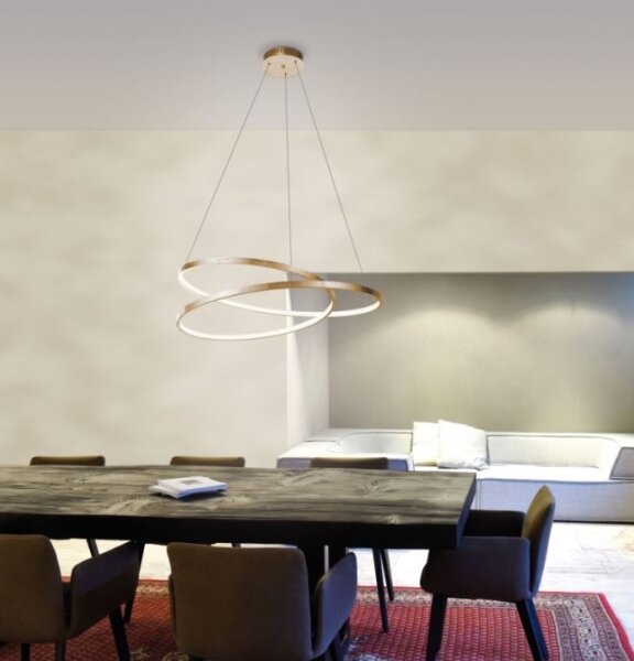 Paul Neuhaus 2474-12 - LED Stmievateľný luster na lanku ROMAN LED/40W/230V zlatá