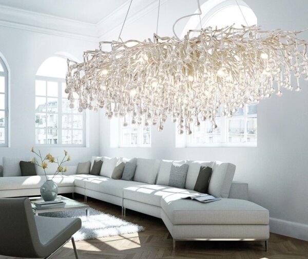 Paul Neuhaus 2031-55 - Luster na lanku ICICLE 15xG9/40W/230V 75x150 cm chróm