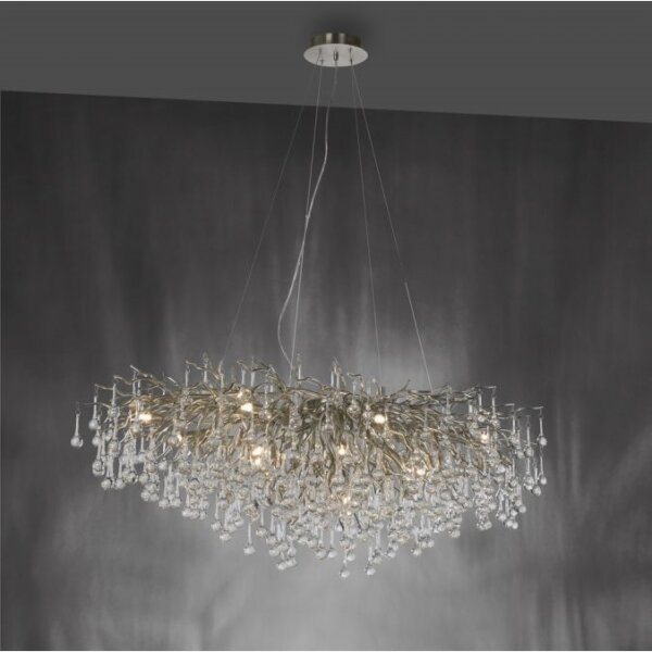 Paul Neuhaus 2031-55 - Luster na lanku ICICLE 15xG9/40W/230V 75x150 cm chróm