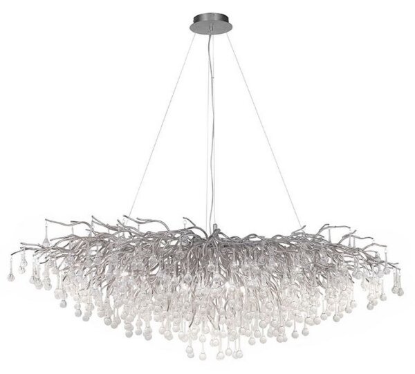 Paul Neuhaus 2031-55 - Luster na lanku ICICLE 15xG9/40W/230V 75x150 cm chróm