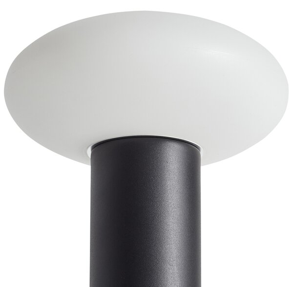 Stolná LED lampa čierna bezdrôtová železná s tienidlom moderné osvetlenie do interiéru