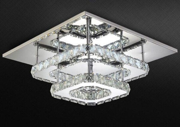 TooLight Krištáľové stropné LED svietidlo APP410-C chróm/neutrálna biela
