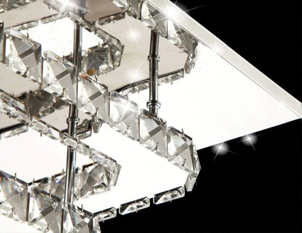 TooLight Krištáľové stropné LED svietidlo APP410-C chróm/neutrálna biela