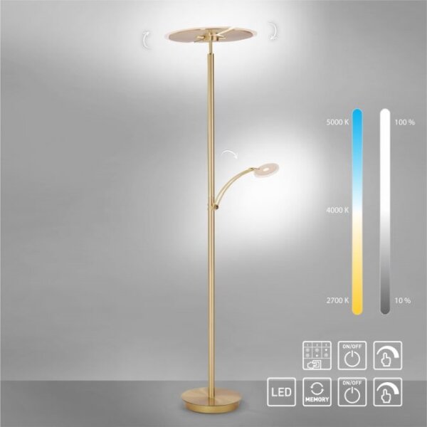 Paul Neuhaus 673-60- stmievateľná stojacia lampa ARTUR 2xLED/21W/230V+LED/6W