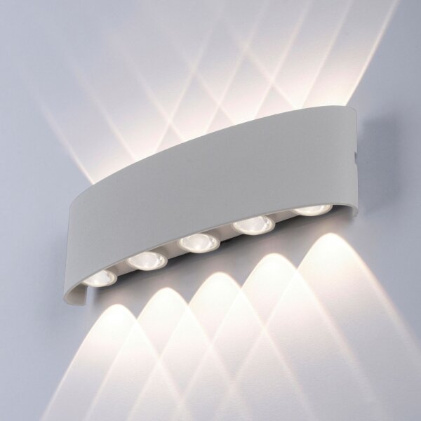Paul Neuhaus 9489-21- LED Vonkajšie nástenné svietidlo CARLO 10xLED/0,8W/230V IP54