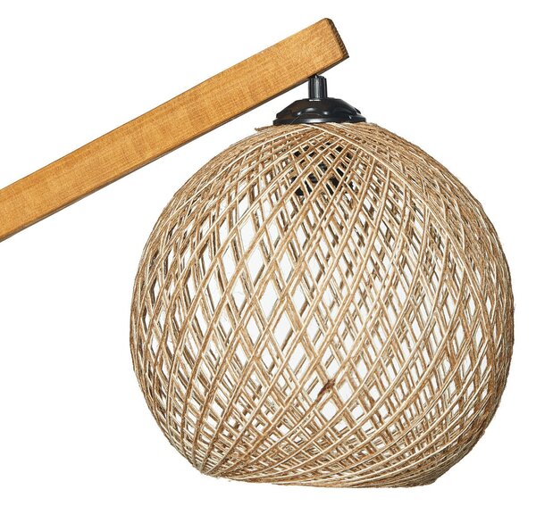 Opviq Stojacia lampa Beehive z masívu ecru/hnedá