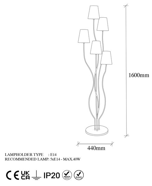 Opviq Stojacia lampa Bonibon II viacfarebná