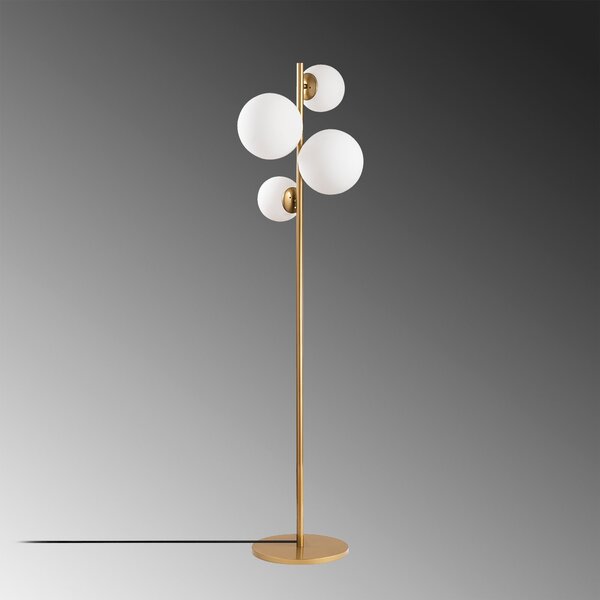 Opviq Stojacia lampa Fazli zlatá