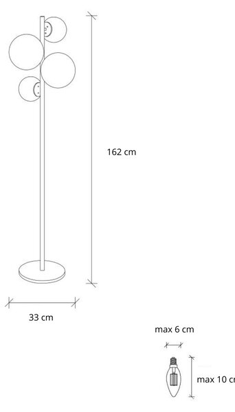 Opviq Stojacia lampa Fazli zlatá
