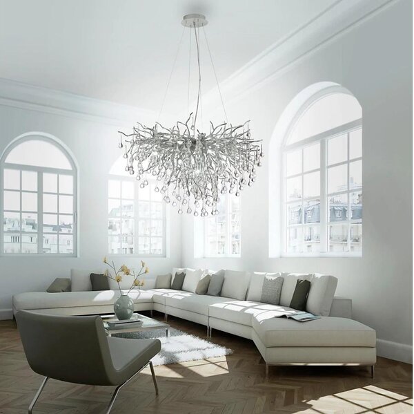 Paul Neuhaus 2192-55 - Luster na lanku ICICLE 10xG9/40W/230V 50x100 cm chróm