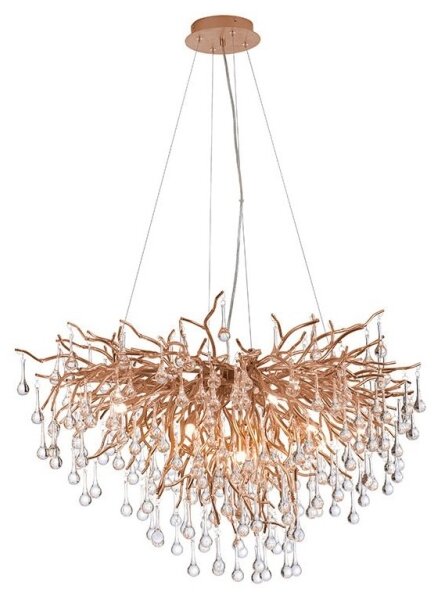 Paul Neuhaus 2192-11 - Luster na lanku ICICLE 10xG9/40W/230V 50x100 cm mosadz