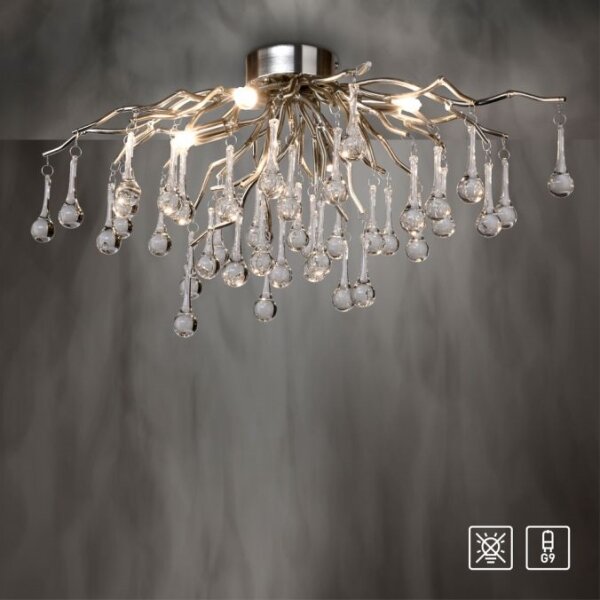 Paul Neuhaus 8090-55 - Prisadený luster ICICLE 4xG9/40W/230V 30x60 cm chróm