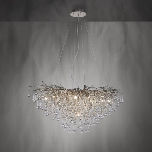 Paul Neuhaus 2192-55 - Luster na lanku ICICLE 10xG9/40W/230V 50x100 cm chróm