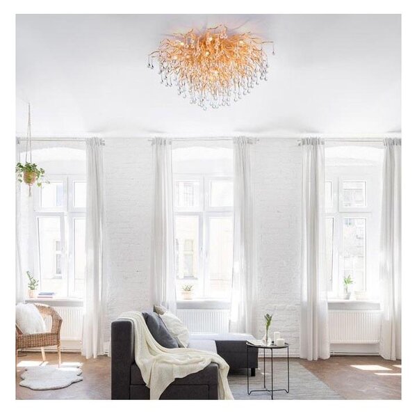 Paul Neuhaus 8092-11 - Prisadený luster ICICLE 14xG9/40W/230V pr. 100 cm mosadz