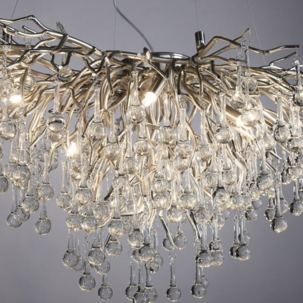 Paul Neuhaus 2192-55 - Luster na lanku ICICLE 10xG9/40W/230V 50x100 cm chróm