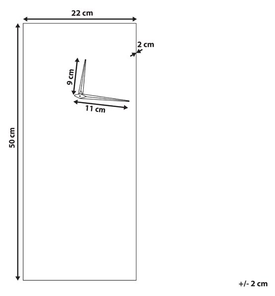 Nástenné hodiny zlaté železný rám 22 x 50 cm maľovaný povrch obdĺžnikový tvar minimalistický dizajn moderný štýl dekorácie obývačka spálňa