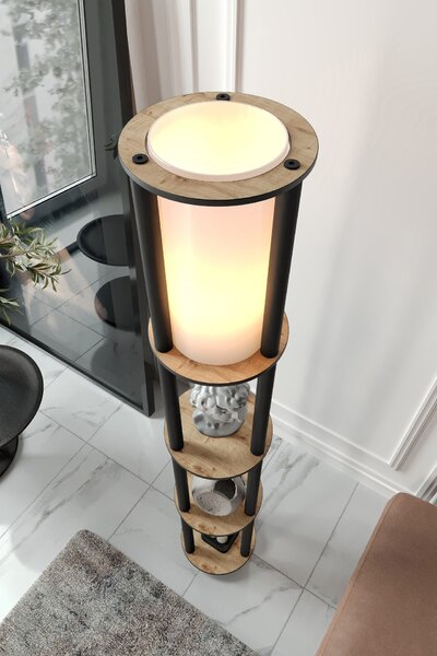 Opviq Stojacia lampa KS-11107 orech