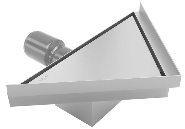 MAXMAX Trojuholníkový rohový sprchový žľab MEXEN FLAT 2v1 - 20 cm, 1010320