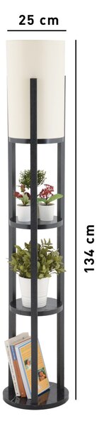 Opviq Stojacia lampa Nora II čierna