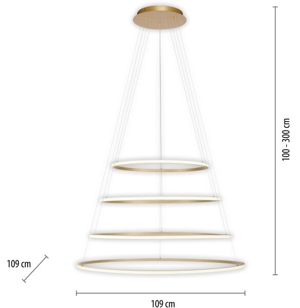 Paul Neuhaus 2124-60 - LED Stmievateľný luster na lanku TESSARA LED/97W/230V + DO