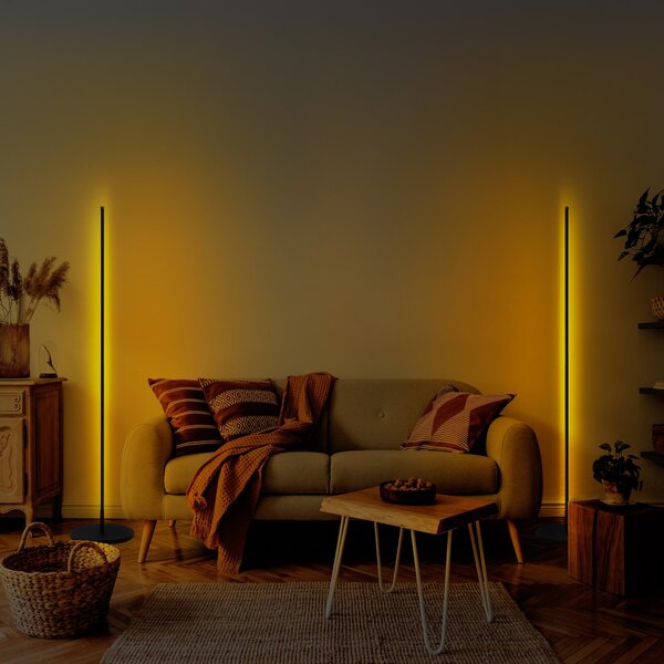 Opviq Stojacia LED lampa ONLY čierna