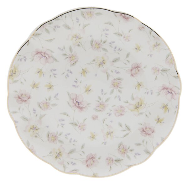 Jedálenský tanier Tea Wild Flower - Ø 26 * 2 cm - Clayre & Eef