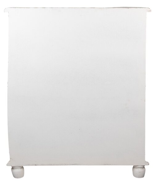 Krémová antik polguľatá drevená skrinka Kolun - 81*32*103 cm - Clayre & Eef