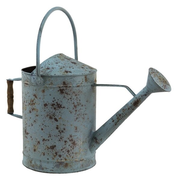Modro-šedá dekoratívna plechová kanva Country Courier - 50*21*44 cm - Clayre & Eef