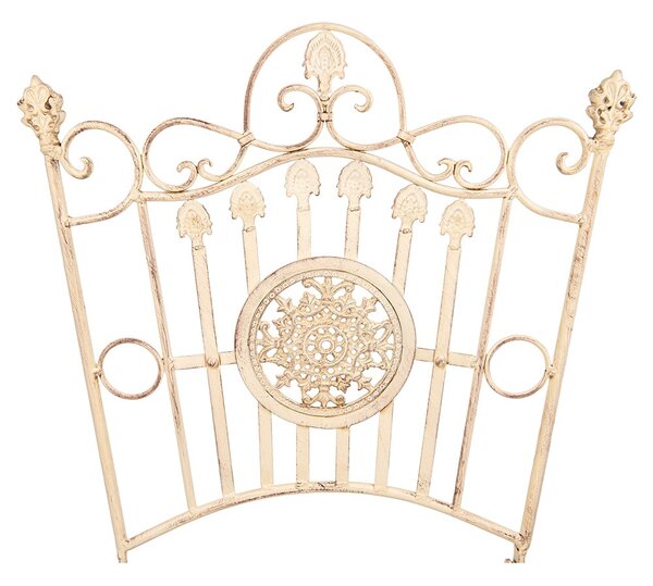Béžovo-hnedá antik kovová stolička s ornamentom - 52*48*99 cm - Clayre & Eef